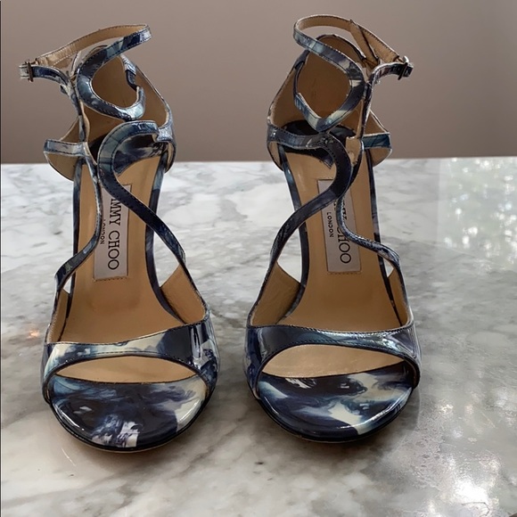 Jimmy Choo Shoes - Jimmy Choo Strappy Sandal Navy Tie-Dye Size 7 1/2